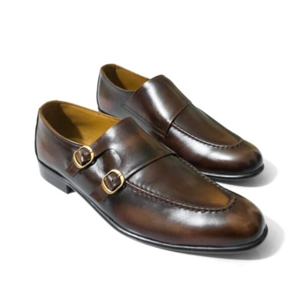 Two-Tone Double Monk Strap Shoes (S No. 206) - Image 2