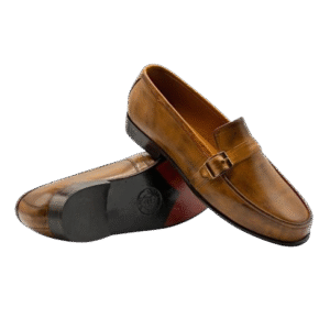 Decent Tan Plain Leather Formal Shoes (S No. 202)