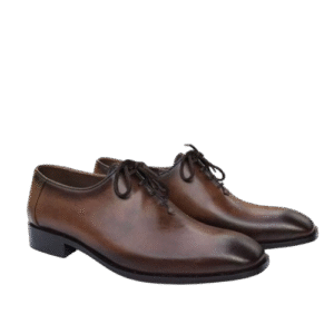 Tan Leather Lace-Up Formal Shoes